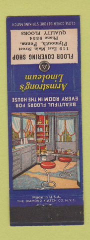 Matchbook Cover - Armstrong Linoleum Plymouth PA
