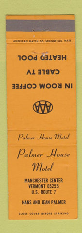 Matchbook Cover - Palmer House Motel Manchester Center VT