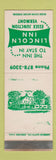 Matchbook Cover - Lincoln Inn Essex Junction VT WEAR