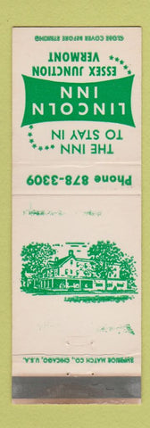 Matchbook Cover - Lincoln Inn Essex Junction VT WEAR