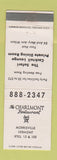 Matchbook Cover - Charlmont Restaurant Morrisville VT