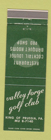 Matchbook Cover - Valley Forge Golf Club King of Prussia PA