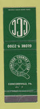 Matchbook Cover - Concord Country Club Concordville PA