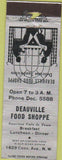 Matchbook Cover - Deauville Food Shop Washington DC