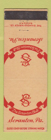 Matchbook Cover - Scranton Club Scranton PA