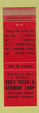 Matchbook Cover - Ted's Pizza Grinder Shop Rutland VT WORN