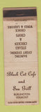 Matchbook Cover - Black Cat Cafe Sea Grill Burlington VT WORN