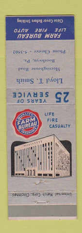 Matchbook Cover - Farm Bureau Insurance Lloyd Smith Boothwyn PA