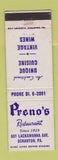 Matchbook Cover - Preno's Restaurant Scranton PA