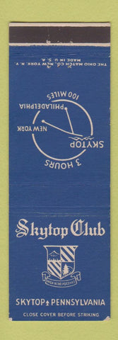 Matchbook Cover - Skytop Club Skytop PA
