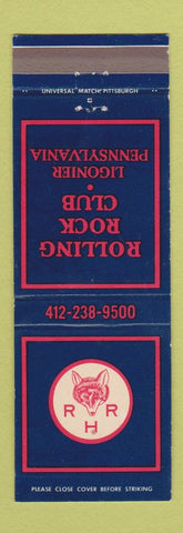 Matchbook Cover - Rolling Rock Club Ligonier PA