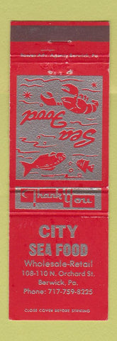 Matchbook Cover - City Seafood Berwick PA