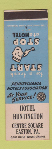 Matchbook Cover - Hotel Huntington Easton PA