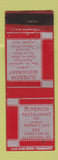 Matchbook Cover - Superior Restaurant Allentown PA WEAR