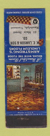 Matchbook Cover - Armstrong Linoleum WE Lamson Randolph VT