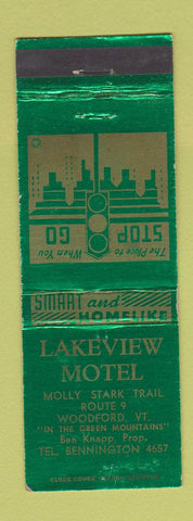 Matchbook Cover - Lakeview Motel Woodford VT WEAR