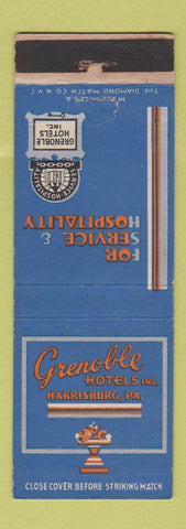 Matchbook Cover - Grenoble Hotels Harrisburg PA WEAR