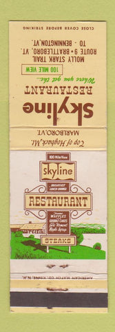 Matchbook Cover - Skyline Retaurant Marlboro VT
