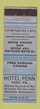 Matchbook Cover - Hotel Penn York PA