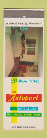 Matchbook Cover - Autoport Motel State College PA