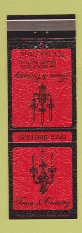 Matchbook Cover - Town and Country Restaurant Beaver Falls PA