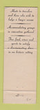 Matchbook Cover - High Point Inn Yankee Doodle Mount Pocono PA