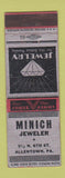 Matchbook Cover - Minich Jewelry Allentown PA WWII