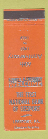 Matchbook Cover - First National Bank Leesport PA 1969