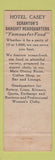 Matchbook Cover - Hotel Casey Scranton PA