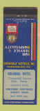 Matchbook Cover - Colonial Hotel York PA