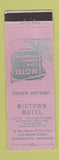 Matchbook Cover - Midtown Motel Burlington VT