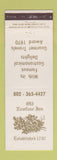 Matchbook Cover - Old Newfane Inn  Newfane VT WEAR