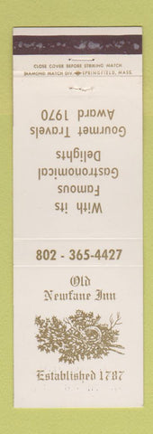 Matchbook Cover - Old Newfane Inn  Newfane VT WEAR