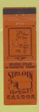 Matchbook Cover - Sirloin Saloon Manchester Shelburne VT