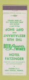 Matchbook Cover - Hotel Fatzinger New Tripoli PA WEAR