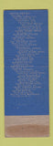 Matchbook Cover - Colonial Hotel York PA