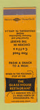 Matchbook Cover - Glass House Restaurant Stroudsburg PA