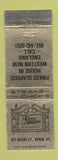Matchbook Cover - Four Squires Restaurant Bennington VT