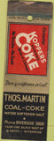 Matchbook Cover - Koppers Coke coal Bohaty Cigar Riverside IL SAMPLE WEAR