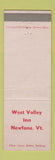 Matchbook Cover - West Valley Inn Newfane VT