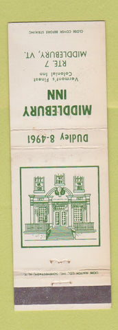Matchbook Cover - Middlebury Inn Middlebury VT