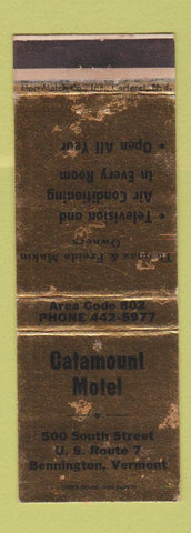 Matchbook Cover - Catamount Motel Bennington VT WEAR