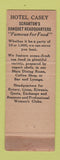 Matchbook Cover - Hotel Casey Scranton PA WEAR