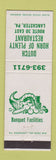 Matchbook Cover - Dutch Horn of Plenty Restaurant Lancaster PA
