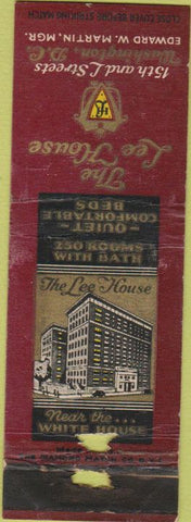 Matchbook Cover - Lee House Washington DC WORN