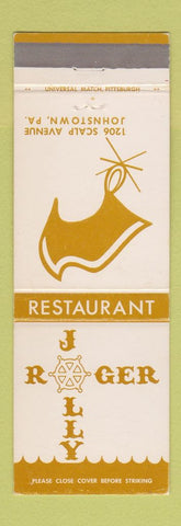 Matchbook Cover - Jolly Roger Restaurant Johnstown PA