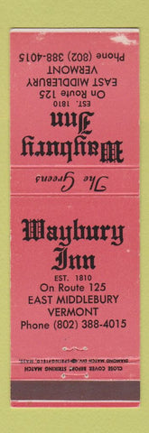 Matchbook Cover - Maybury Inn East Middlebury VT WEAR