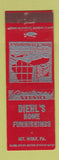 Matchbook Cover - Diehl's Home Furnishings Mount Wolf PA