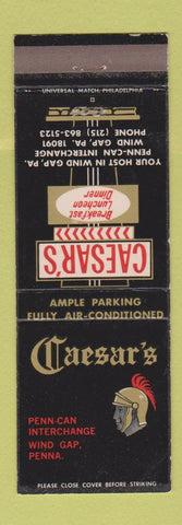 Matchbook Cover - Caesar's Restaurant Wind Gap PA