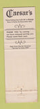 Matchbook Cover - Caesar's Restaurant Wind Gap PA
